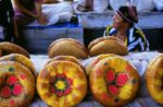 Specially decorated breads in Uzbekistan. Photo credit: Peter Guttman