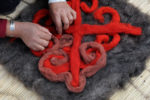 Handmade felt in Kyrgyzstan. Photo credit: Christine Z. Anderson
