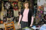Visiting an embroidery shop in Sheki. Photo credit: Ana Filonov