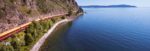 The Tsar's Gold Train rides the shores of Lake Baikal (Siberia, Russia). Photo credit: Ross Hillier