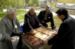 A friendly game of backgammon in Baku's Market Square. Photo credit: Ana Filonov