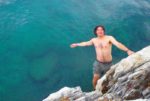 Jump! One of Lisa's MIR travelers loved cliff-jumping in Croatia. Photo credit: Iris Adventures