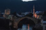 Dusk descends over Mostar and its Old Bridge. Photo credit: Peter Guttman