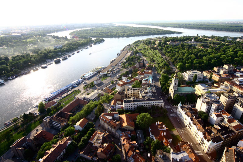 A birds’s-eye view of Belgrade, the capital of Serbia. Photo credit: Dragan Bosnic, Branko Jovanovic, Srdjan Veljovic, NTOS archive