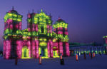 Amazing structures at the Harbin Snow and Ice Festival lit up at night. Photo credit: China National Tourist Office.