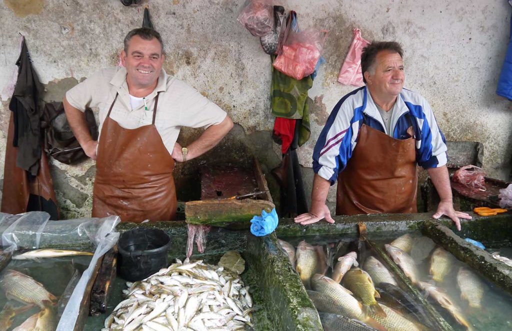 Exploring the market in Shkodra, Albania. Photo credit: Martin Klimenta