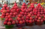 Pomegranates at the bazaar. Turkmenistan.