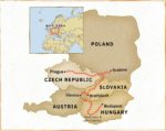 Central European Classics by Private Train Map