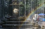 A fountain and a rainbow, Chisinau, Moldova. Photo credit: Joanna Millick