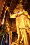 A gilded bodhisattva in Gandantegchinlen Monastery. Photo credit: Joanna Millick