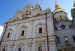 The baroque facade of the Dormition Cathedral, located inside the Monastery of the Caves (Kiev.) Photo credit: Dougals Grimes