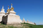 Fortified walls surrounding the Erdene Zhu Monastery. Photo credit: Douglas Grimes.