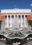 Tajikistan's parliament building in Dushanbe. Photo credit: Jake Smith