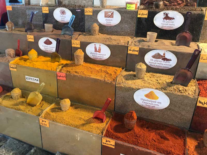 Brilliant spices are a cornerstone of Armenian cooking. Photo credit: Jessica Clark