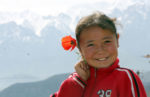 Kyrgyz girl. Poppy. Kyrgyzstan.