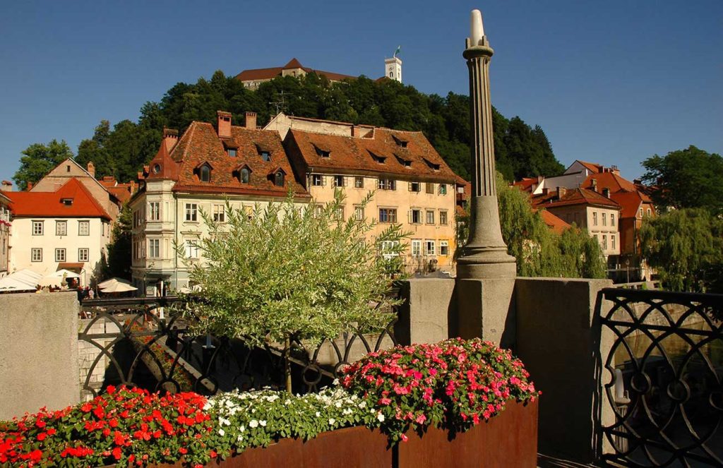 Ljubljana Castle, View From River. Photo credit: D. Wedam/www.slovenia.info