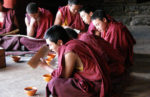 Tibetan monks studying. Photo credit: Julia Rindlaub.