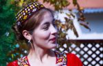Woman in traditional costume in Ashgabat. Photo credit: Lindsay Fisher