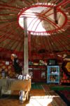Inside a traditional Kyrgyz yurt. Photo credit: Caroline Eden