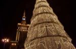 Christmas tree near Palace of Culture and Science in Warsaw. Photo credit: Grzegorz Zak