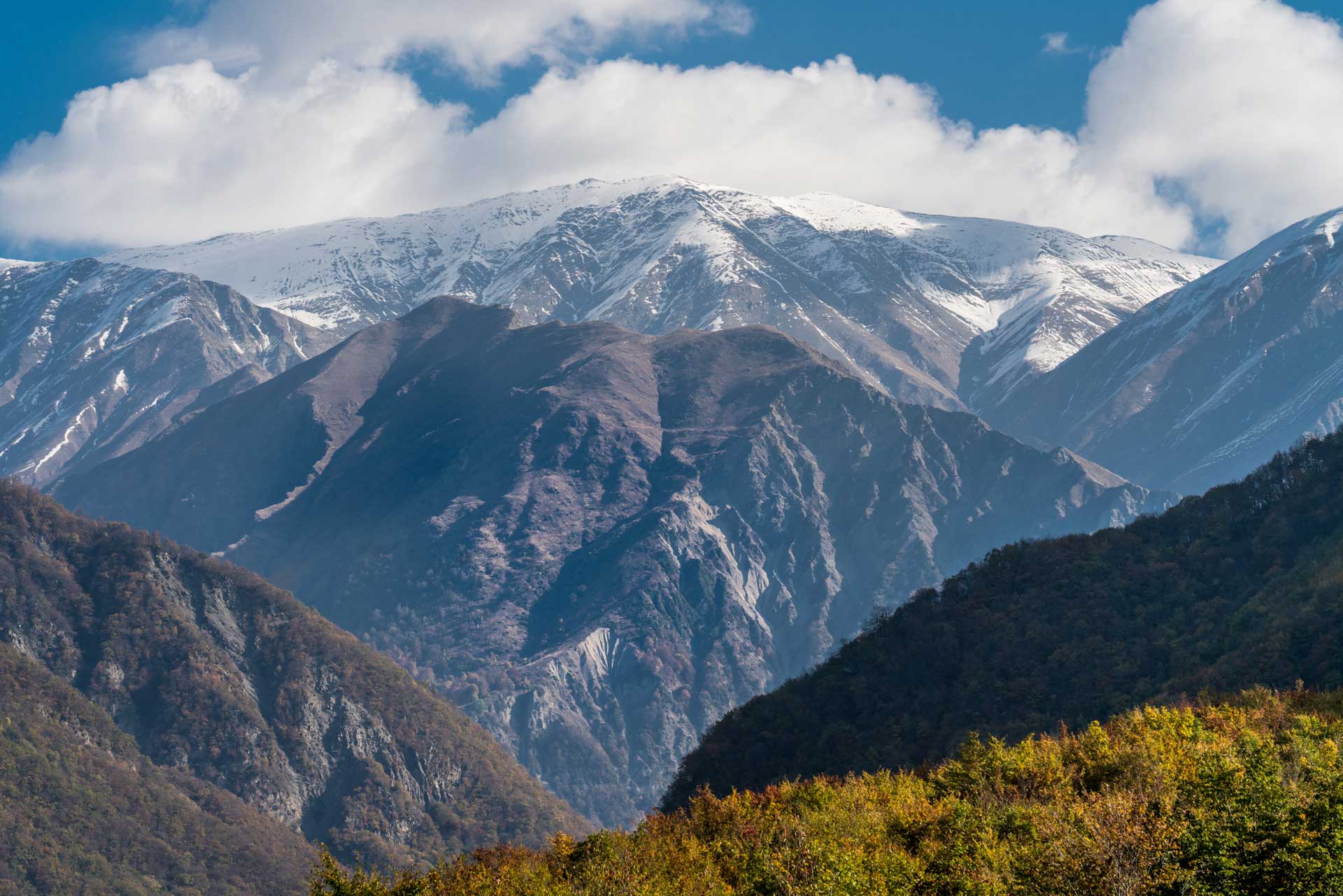 Looking north into Russia and the Caucasus Mountains from northern Azerbaijan. Photo credit: Jered Goman