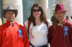Joanna Millick, MIR's Director of Sales, with Naadam Festival competitors in Ulaanbaatar, Mongolia. Photo credit: Joanna Millick