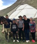 Getting ready for a horseback ride at Tash Rabat. Photo credit: Joanna Millick
