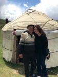 Meeting friendly locals in Kyrgyzstan. Photo credit: Joanna Millick