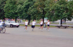 On city pavement and country roads, the Blue Planet runners covered more than 15,000 miles. Photo credit: Douglas Grimes