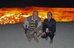 Turkmenistan’s Darvaza Gas Crater, one of many memorable photo ops for Canadians Russ Cmolik & Ellen Cmolik. Photo credit: Russ Cmolik & Ellen Cmolik
