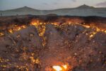 A peek into the depths of the Darvaza Gas Crater, one of Turkmenistan's most unusual sights. Photo credit: Justin & Crystal Barnes