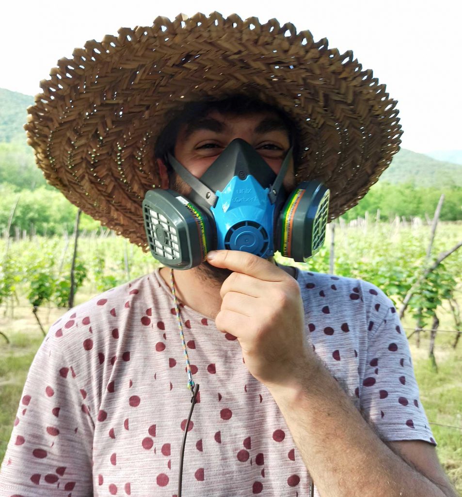 Davit in his own vineyard in Georgia. Photo credit: Davit Nozadze