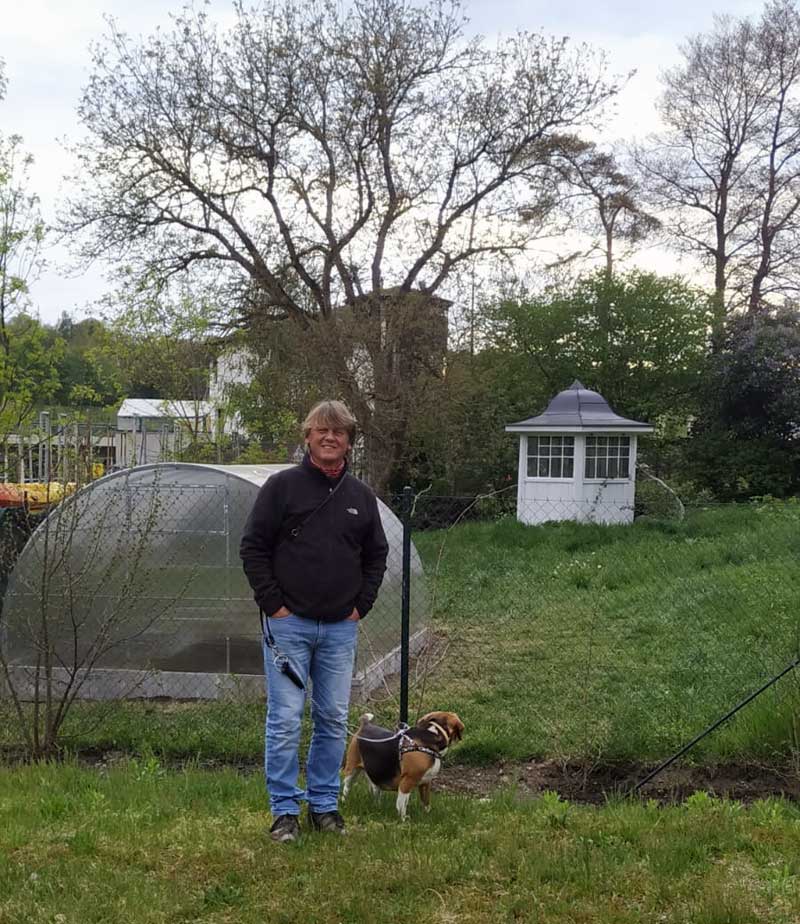 Martin Klimenta helped build this sturdy greenhouse.