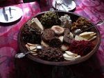 A communal bowl of creative appetizers at a Georgian feast. Photo credit: Mariana Noble
