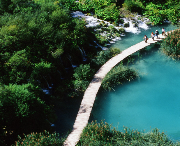 The blue hues of Plitvice’s lakes in Croatia are simply indescribable. Photo credit: Peter Guttman