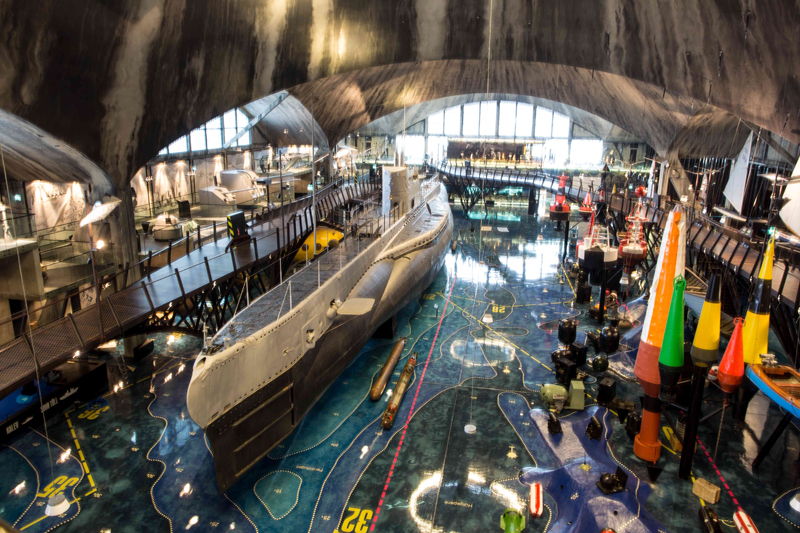 The eye-popping 21st-century Seaplane Harbor Museum in Estonia’s capital, Tallinn. Photo: Seaplane Harbor Museum