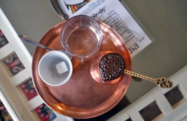 Bosnian coffee  is a great example of Turkish/Ottoman influence on Bosnian cultural and culinary traditions. It's also delicious. Photo credit: Martin Klimenta