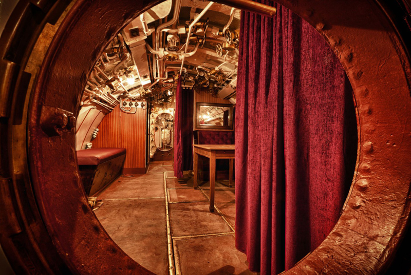 Navigator’s table inside EML Lembit submarine. Photo credit: Seaplane Harbor Museum