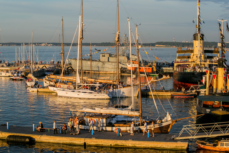 Historic Estonian ships and boats in the harbor of the museum. Photo credit: Seaplane Harbor Museum