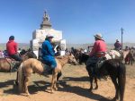 A meeting of riders at the Naadam Festival in Mongolia. Photo: Tatiana Pokalova