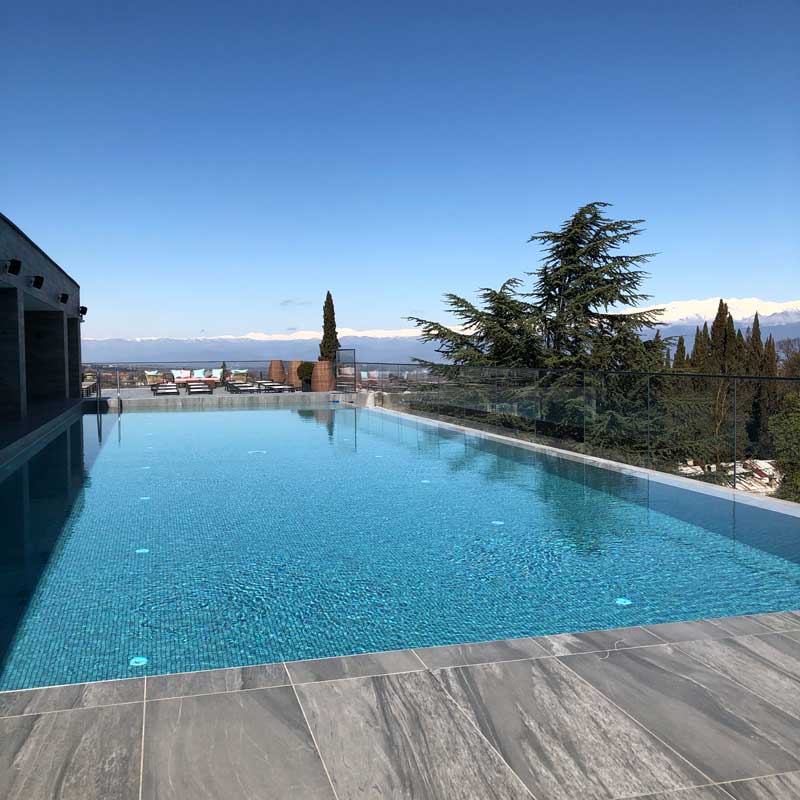 The infinity pool at Radisson Collection Hotel at Tsinandali Estate (Georgia). Photo credit: Annie Lucas