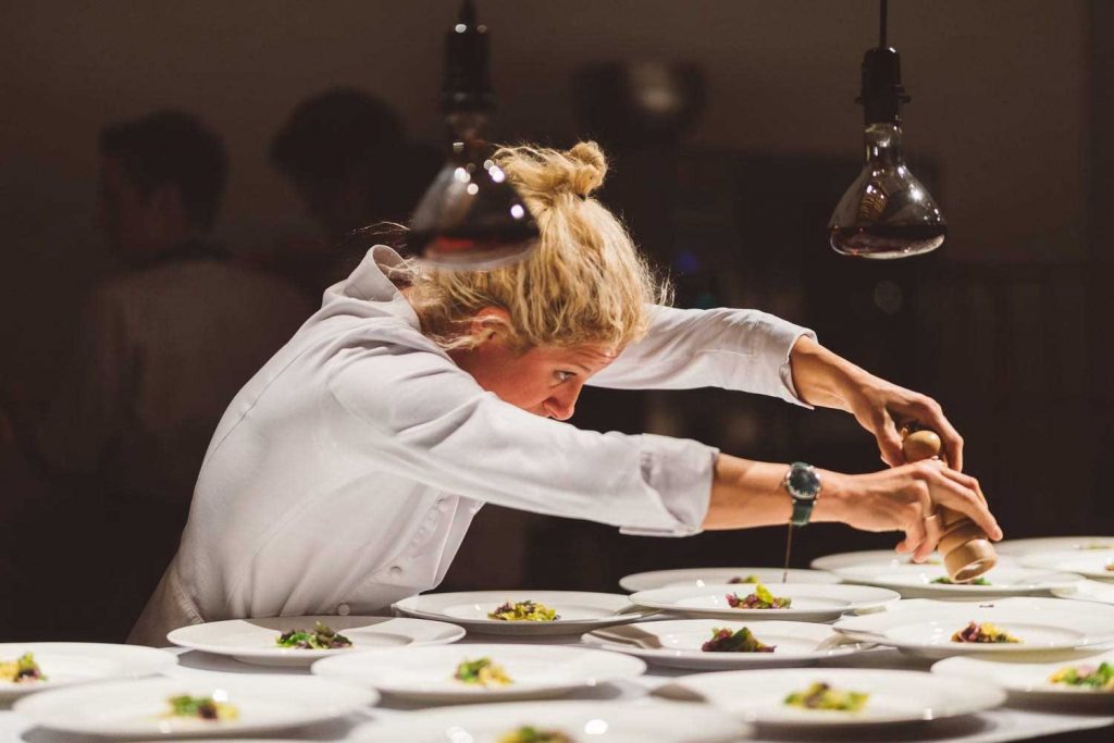 2 Michelin stars went to chef Ana Roš of Restaurant Hiša Franko for her modern interpretation of traditional cuisine and extraordinary food experience. Photo credit: Nino Verdnik - Slovenia Tourist Board