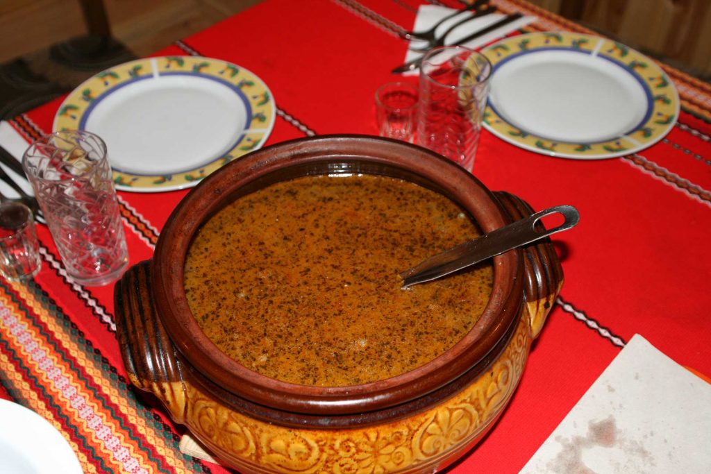 Bob chorba, a bean soup that is a tradition in Bulgaria.