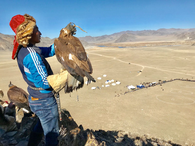 A birds’s eye view of the grand Golden Eagle Festival. Photo: Michel Behar