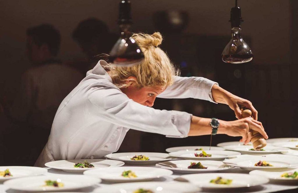 Award-winning chef Ana Roš of Hiša Franco restaurant in Kobarid, Slovenia. Photo credit: Nino Verdnik