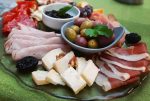 A delicious platter of smoked ham and cheese - specialties of Njegusi, Montenegro. Photo credit: Dragana Mušikić