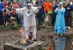 A local shaman blesses the fire of friendship near Yakutsk, Siberia, not far from the Arctic Circle. Photo credit: Bruce Malashevich