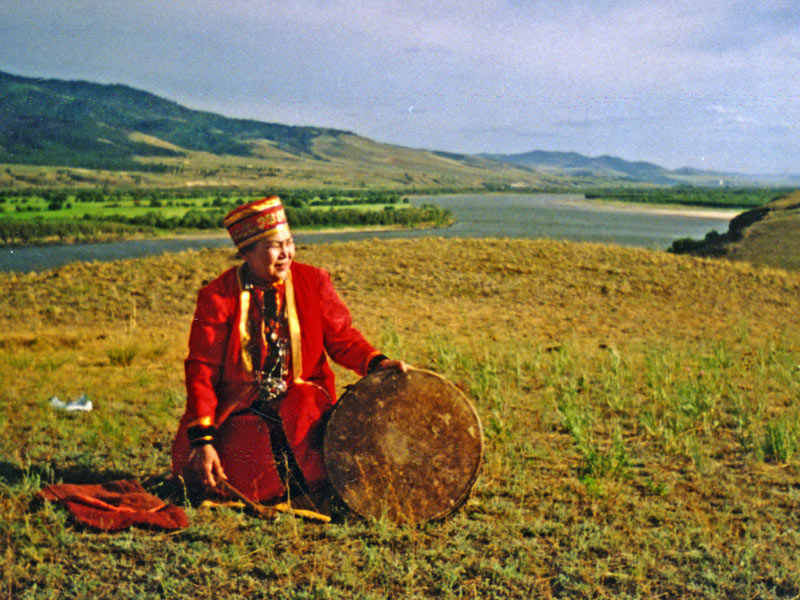 A Buryat shaman performs a sacred ritual in Siberia. Photo credit: Michel Behar