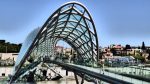 Freedom Bridge in Tbilisi, Georgia.