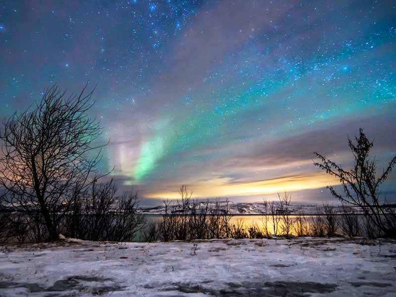 Northern Lights toward the end of the Norwegian winter